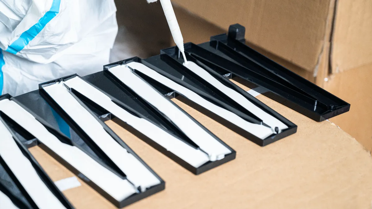 Air filter factory production line being audited by an overseas buyer