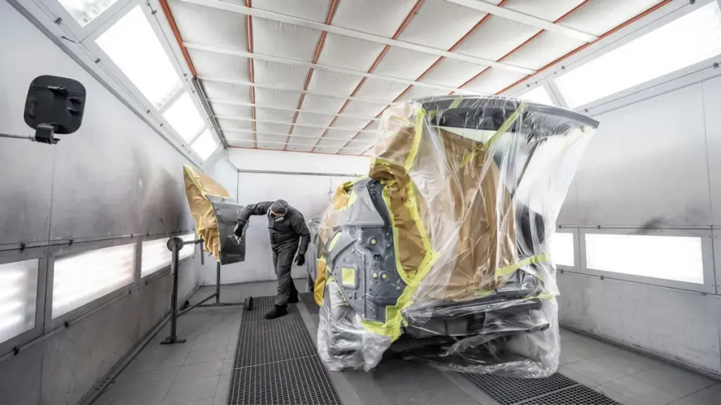 paint booth filters in spray painting booth