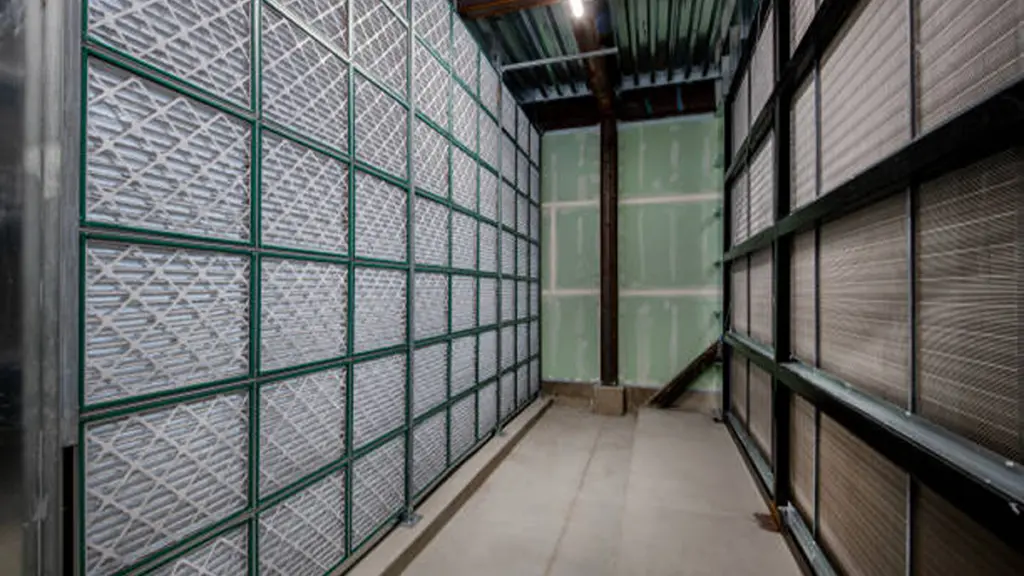 Wall of Air Filters HVAC System
