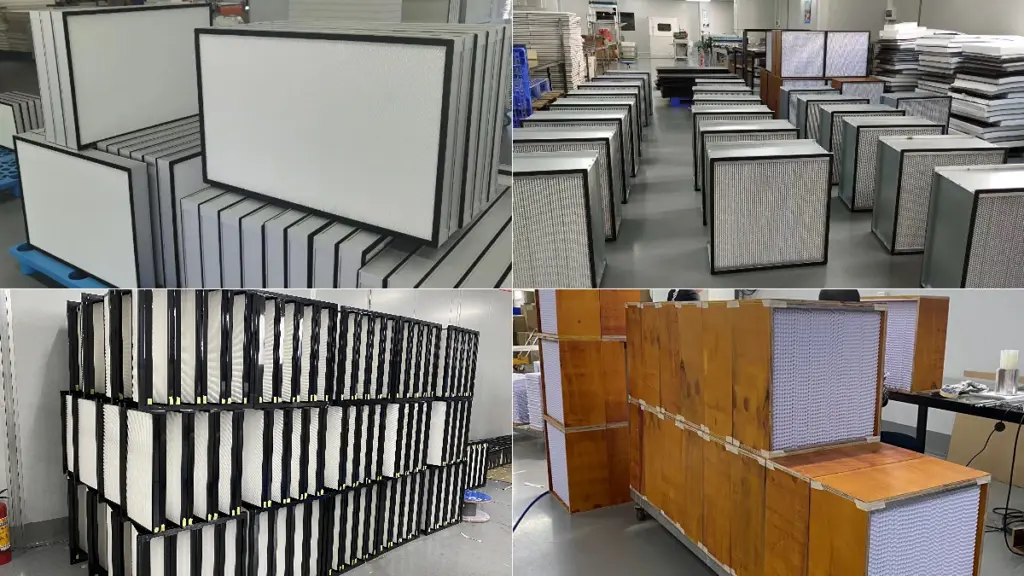 Cleanroom HEPA Filter core components & निर्माण