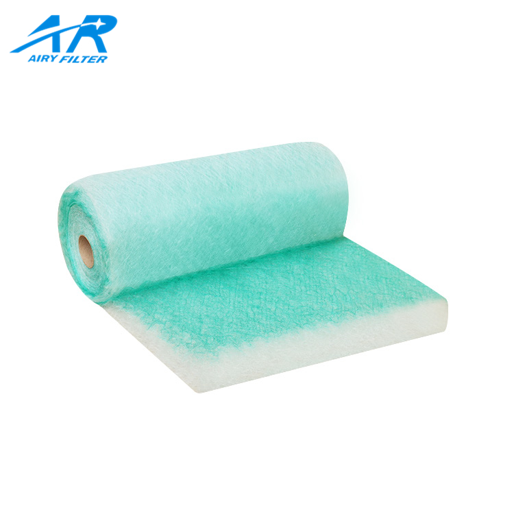 Fiberglass paint stop filter media rolls