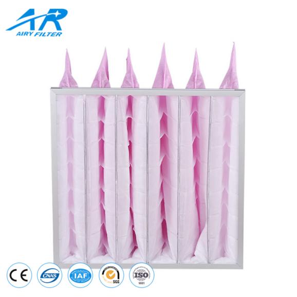 Airy pink pocket filter used as an F7 or F9 stage