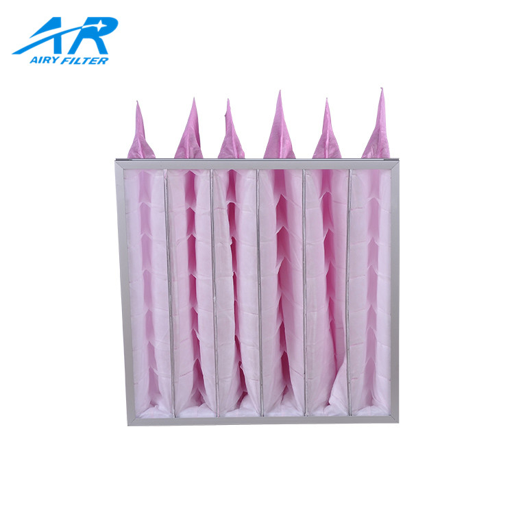 Airy pink pocket filter for the AHU secondary stage